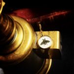 "Pascale" White Gold Vintage Gucci Bee Button Earrings - Image 10