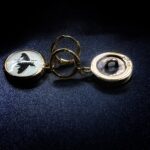 "Pascale" White Gold Vintage Gucci Bee Button Earrings - Image 6