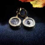 "Pascale" White Gold Vintage Gucci Bee Button Earrings - Image 11