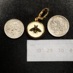 "Pascale" White Gold Vintage Gucci Bee Button Earrings - Image 13