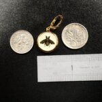 "Pascale" White Gold Vintage Gucci Bee Button Earrings - Image 14