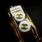 Vintage Chanel Button Clip On Earrings