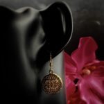 Chanel Gold Crystal Button Earrings