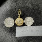 Chanel Gold Crystal Button Earrings