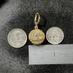 Chanel Gold Crystal Button Earrings