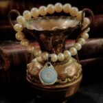 Vintage Chanel Button Charm Pearl Bracelet