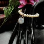 Vintage Chanel Button Charm Pearl Bracelet