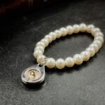 "Fleur" Vintage Chanel Pale Blue Button Charm Bracelet - Image 8