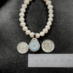 "Fleur" Vintage Chanel Pale Blue Button Charm Bracelet - Image 10