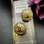 1960s Chanel Button Earrings