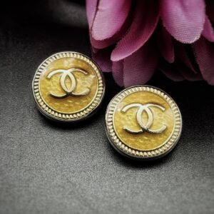 1960s Chanel Button Earrings
