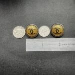 "Renee" Vintage Golden Chanel Button Clip On Earrings - Image 12