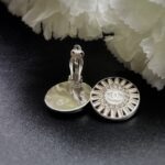 Vintage Chanel Diamond Button Clip On Earrings