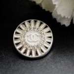 Vintage Chanel Diamond Button Clip On Earrings