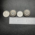 "Joss" Vintage White Crystal Chanel Button Clip On Earrings - Image 15