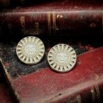 Vintage Chanel Diamond Button Clip On Earrings