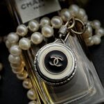 Vintage Black White Chanel Button Pendant