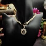 Vintage Black White Chanel Button Pendant