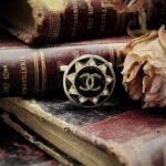 Vintage Black Crystal Chanel Button Brooch