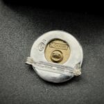 Vintage Black Crystal Chanel Button Brooch