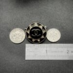 "Elaine" Vintage Black Crystal Button Brooch - Image 15