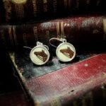 Antique Victorian Horse Button Earrings