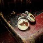 Antique Victorian Horse Button Earrings