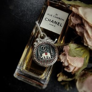 Vintage Chanel Elephant Button Pendant