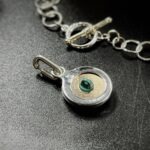 Vintage Chanel Silver Pearl Button Charm Bracelet