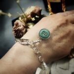 Vintage Chanel Silver Pearl Button Charm Bracelet