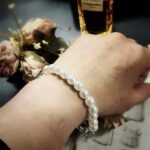 Vintage Chanel Silver Pearl Button Charm Bracelet