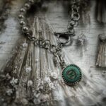 Vintage Chanel Silver Pearl Button Charm Bracelet