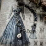 Vintage Chanel Silver Beaded Button Charm Bracelet