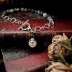 Vintage Chanel Silver Beaded Button Charm Bracelet