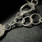 Vintage Chanel Silver Beaded Button Charm Bracelet