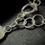 Vintage Chanel Silver Beaded Button Charm Bracelet