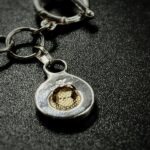 Vintage Chanel Silver Beaded Button Charm Bracelet