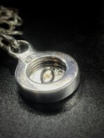 Vintage 1960s Dior Button Pendant with Silver and Pearl Necklace.