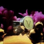 French Antique Monogram Button Ring