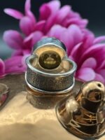 French Antique Monogram Button Ring