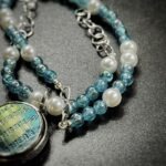 Czech Black Glass Button Necklace