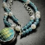 Czech Black Glass Button Necklace