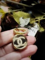 Vintage Chanel Gold Button Pendant