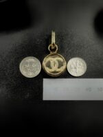Vintage Chanel Gold Button Pendant