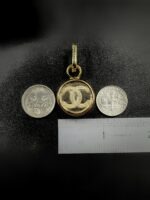 Vintage Chanel Gold Button Pendant
