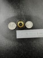 "Sidonie" Vintage Black Chanel Domed Button Clip On Earrings - Image 13