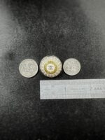 "Sidonie" Vintage White Chanel Domed Button Clip On Earrings - Image 13