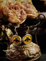Vintage Gucci Bee Button Earrings