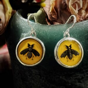 Vintage Gucci Bee Button Earrings