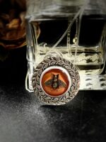 Vintage Gucci Bee Button Necklace